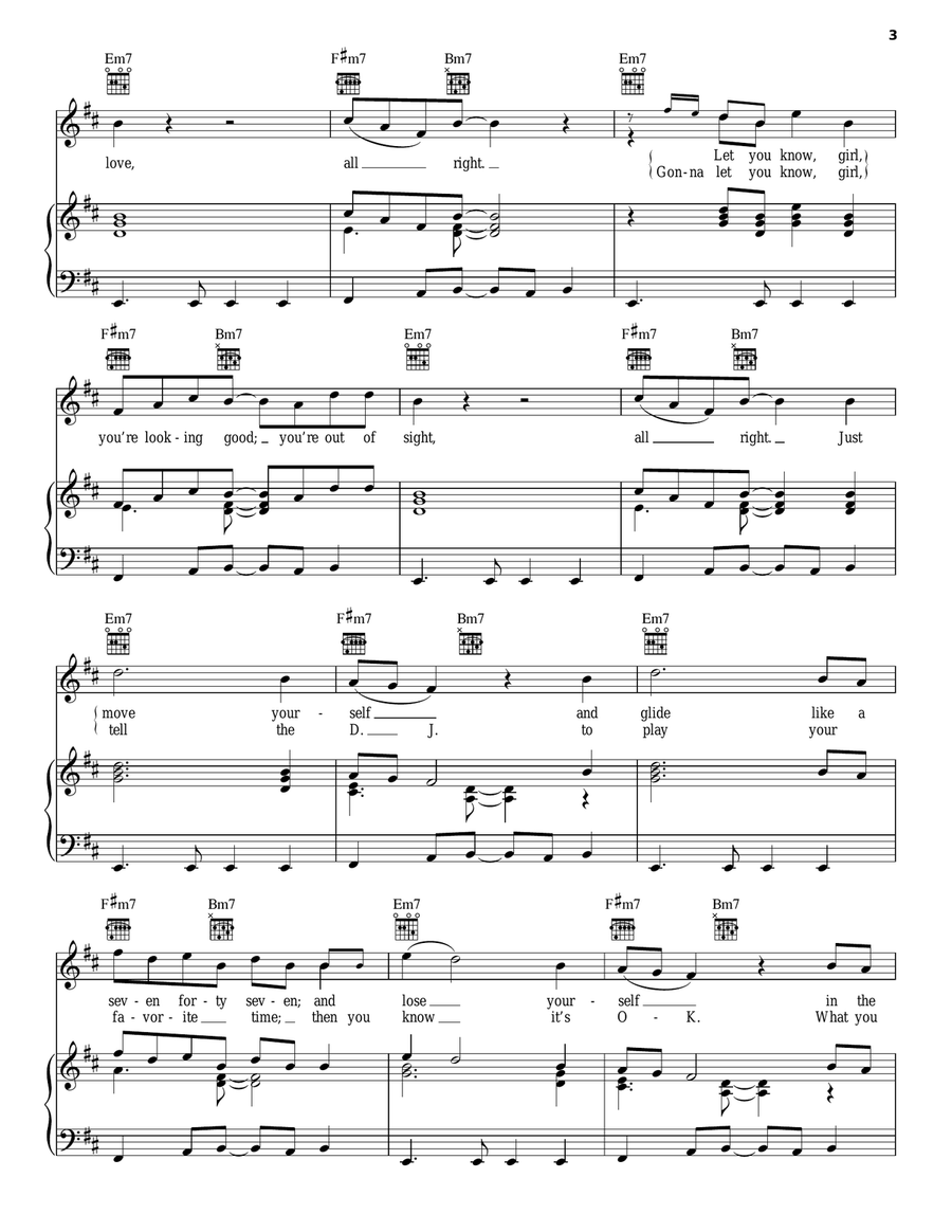 Let's Groove Piano, Vocal, Guitar scores gallery preview page 3