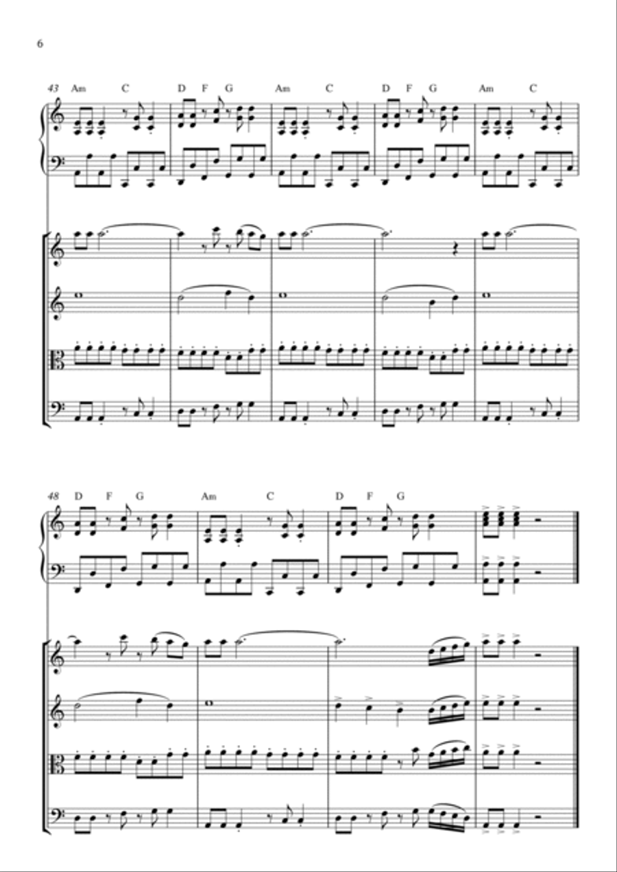 Rock You Like A Hurricane String Quartet scores gallery preview page 6