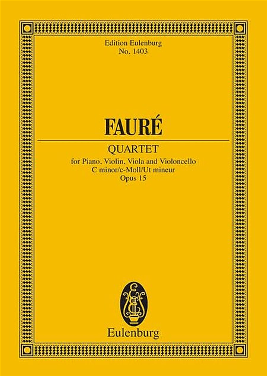 Piano Quartet No. 1, Op. 15 Piano Quartet scores gallery preview page 1