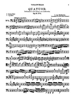 Book cover for Beethoven: String Quartet, Op. 18 No. 1