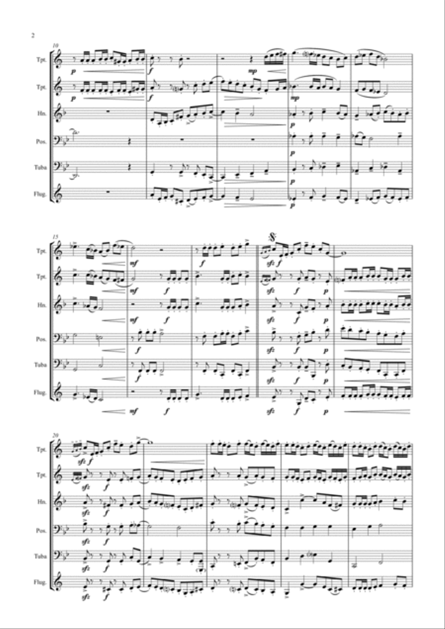 Fest Fanfare - Classical Festive Fanfare - Opener - Brass Quintet Brass Quintet scores gallery preview page 4