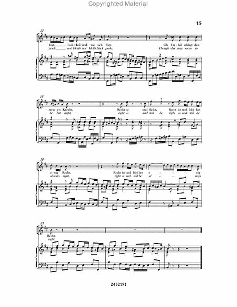 Nach dir, Herr, Verlanget Mich, BWV 150 Choir scores gallery preview page 15