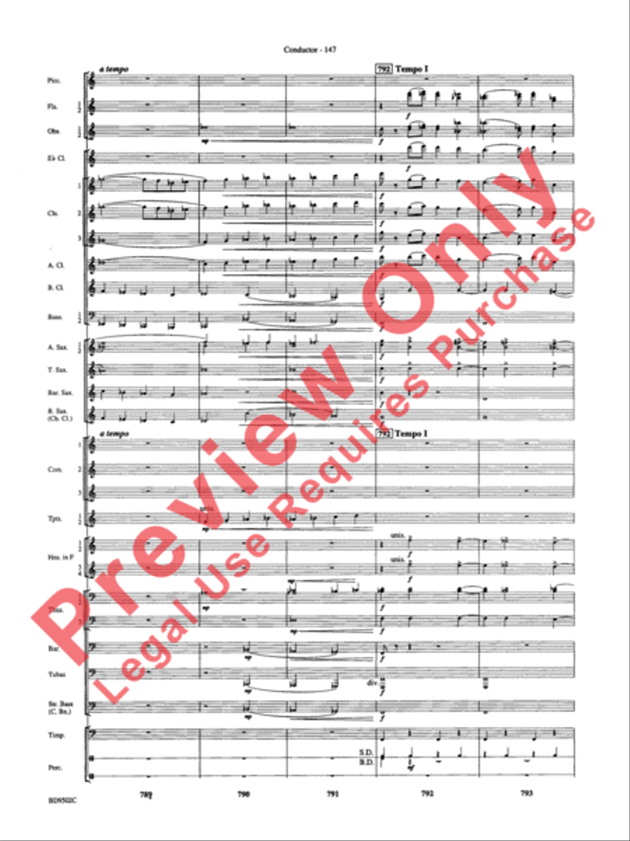 Symphony No. 3 for Band Concert Band scores gallery preview page 150