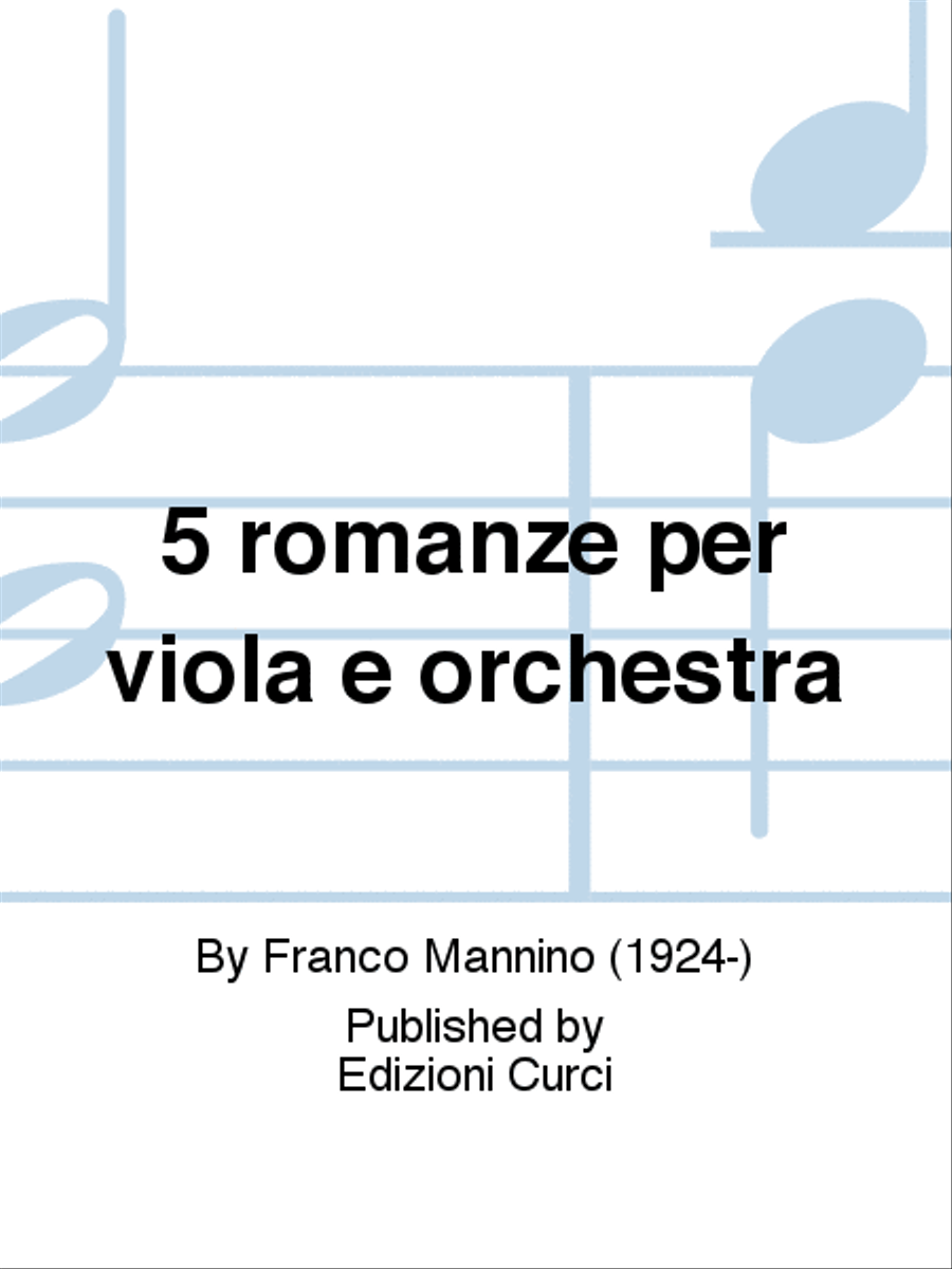 5 romanze per viola e orchestra Piano Accompaniment scores gallery preview page 1