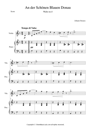 Book cover for An der Schonen Blauen Donau, Op. 314 Waltz No.4