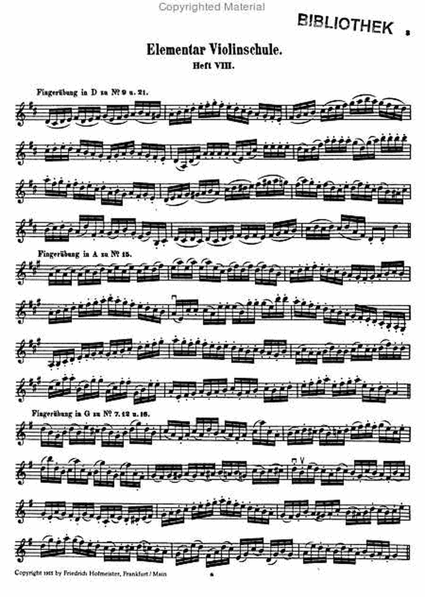 Elemetar-Violinschule, Heft 8