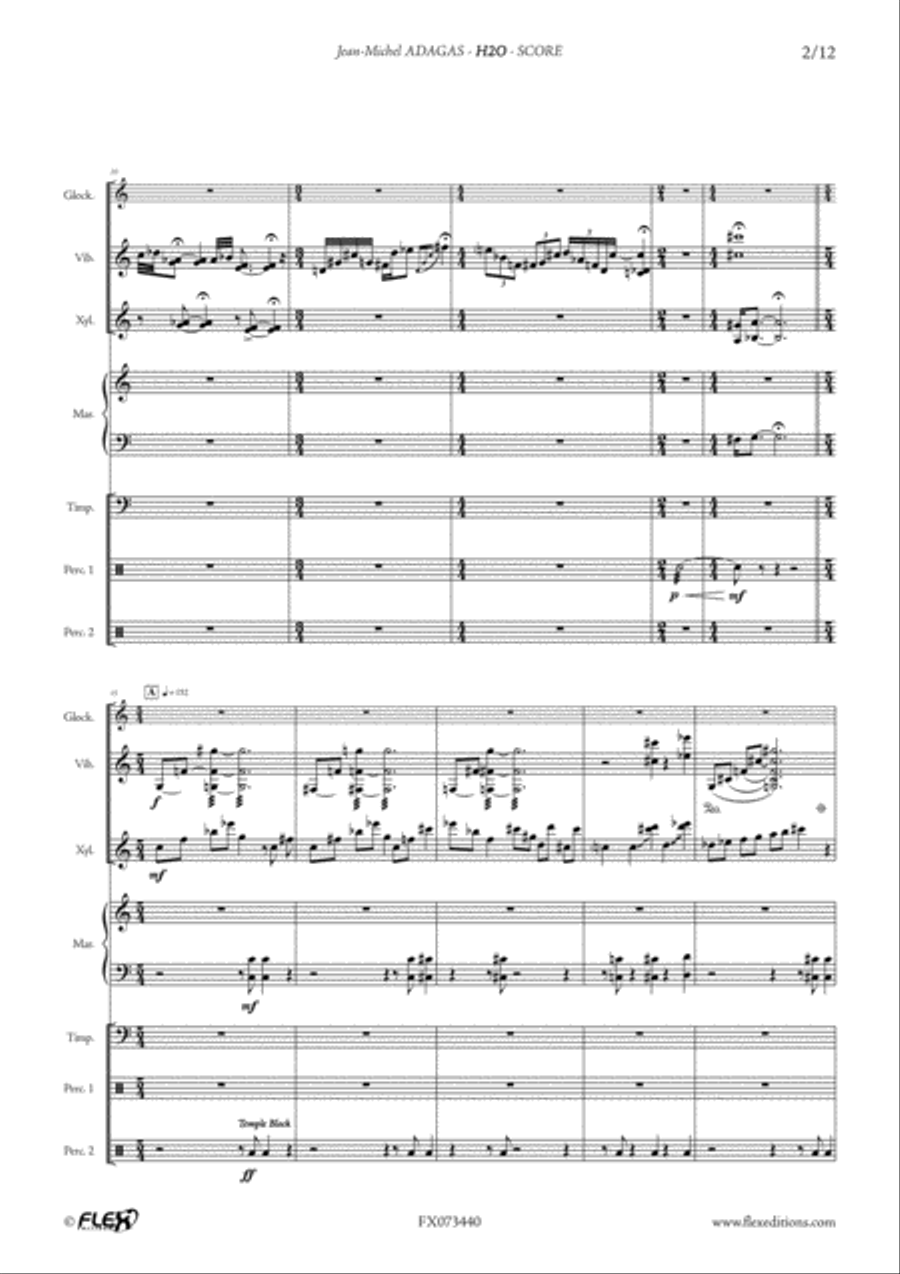 H2O Percussion Ensemble scores gallery preview page 3