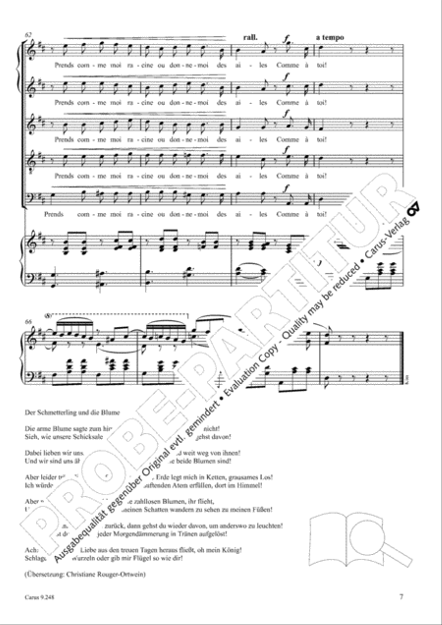 Le papillon et la fleur SSATB scores gallery preview page 8