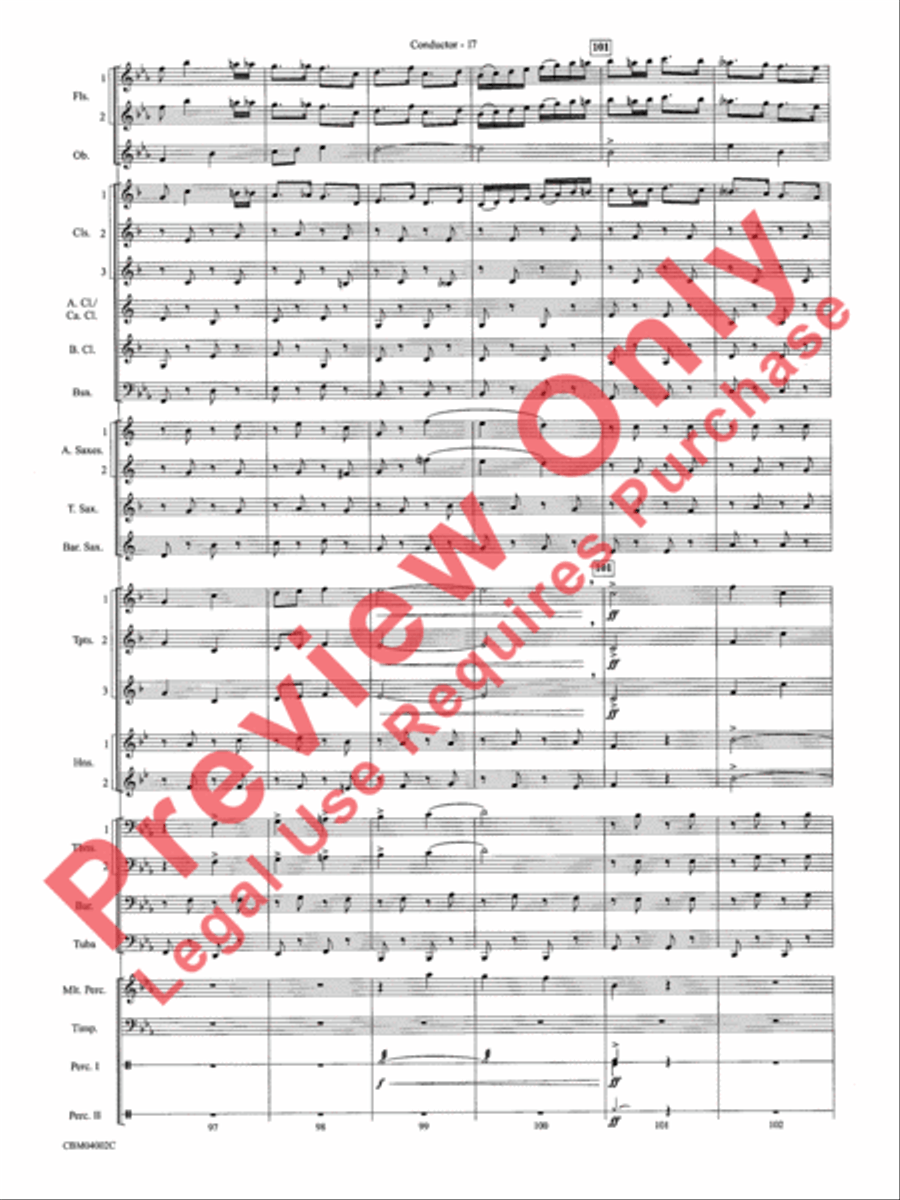 The Dam Busters Concert March Concert Band scores gallery preview page 20