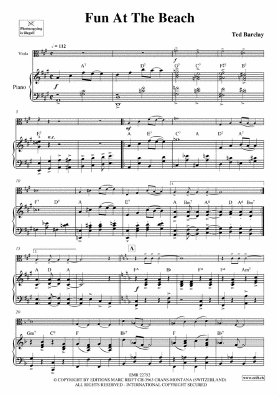 Fun At The Beach Piano Accompaniment scores gallery preview page 3
