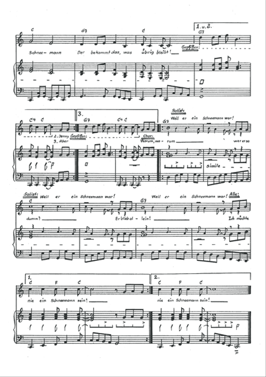 Schneemann Piano, Vocal scores gallery preview page 4