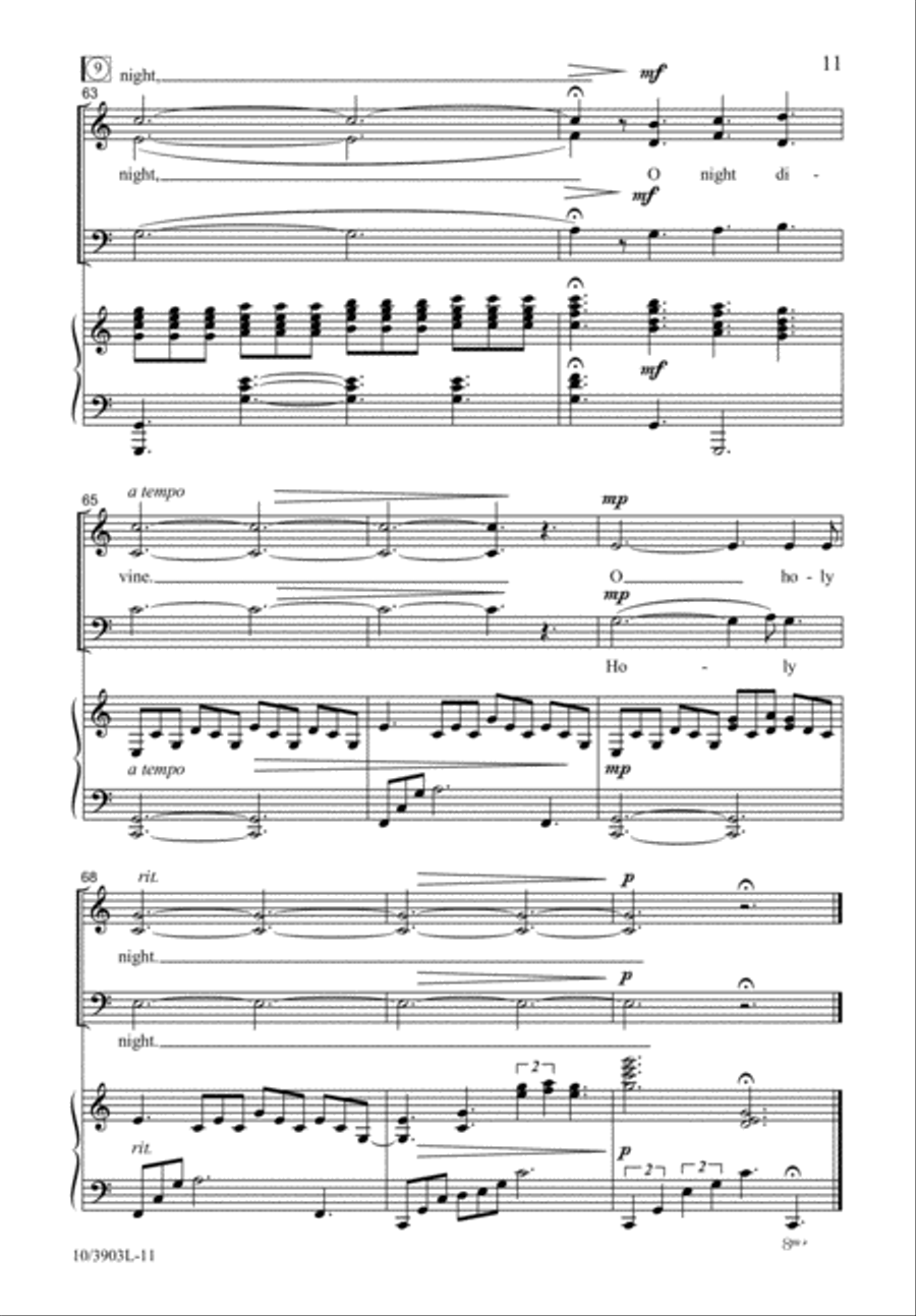 Holy Night, Silent Night Holy Night, Silent Night 3-Part scores gallery preview page 12