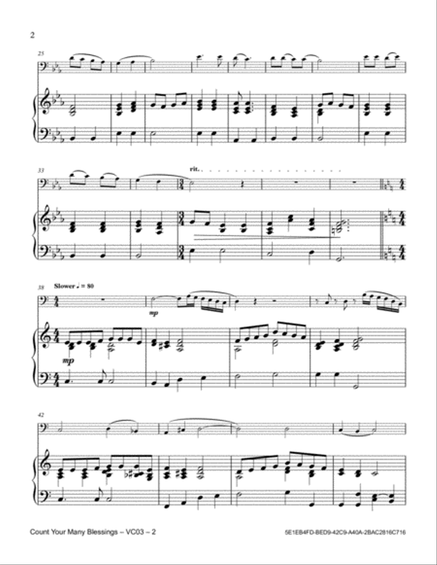 Count Your Many Blessings Piano scores gallery preview page 2