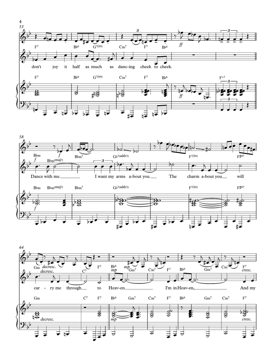 Cheek To Cheek Small Ensemble scores gallery preview page 4