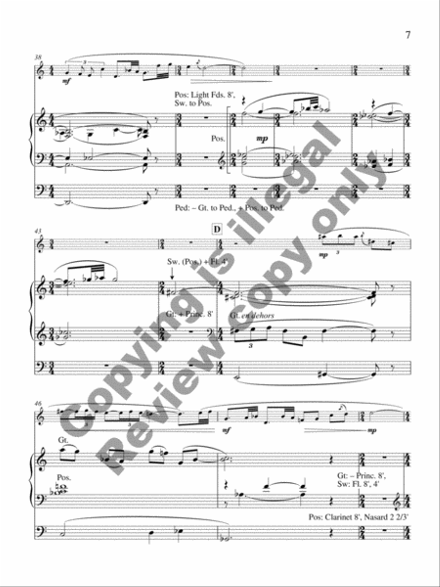 Rêverie: Hommage à Francis Poulenc Alto Saxophone scores gallery preview page 6