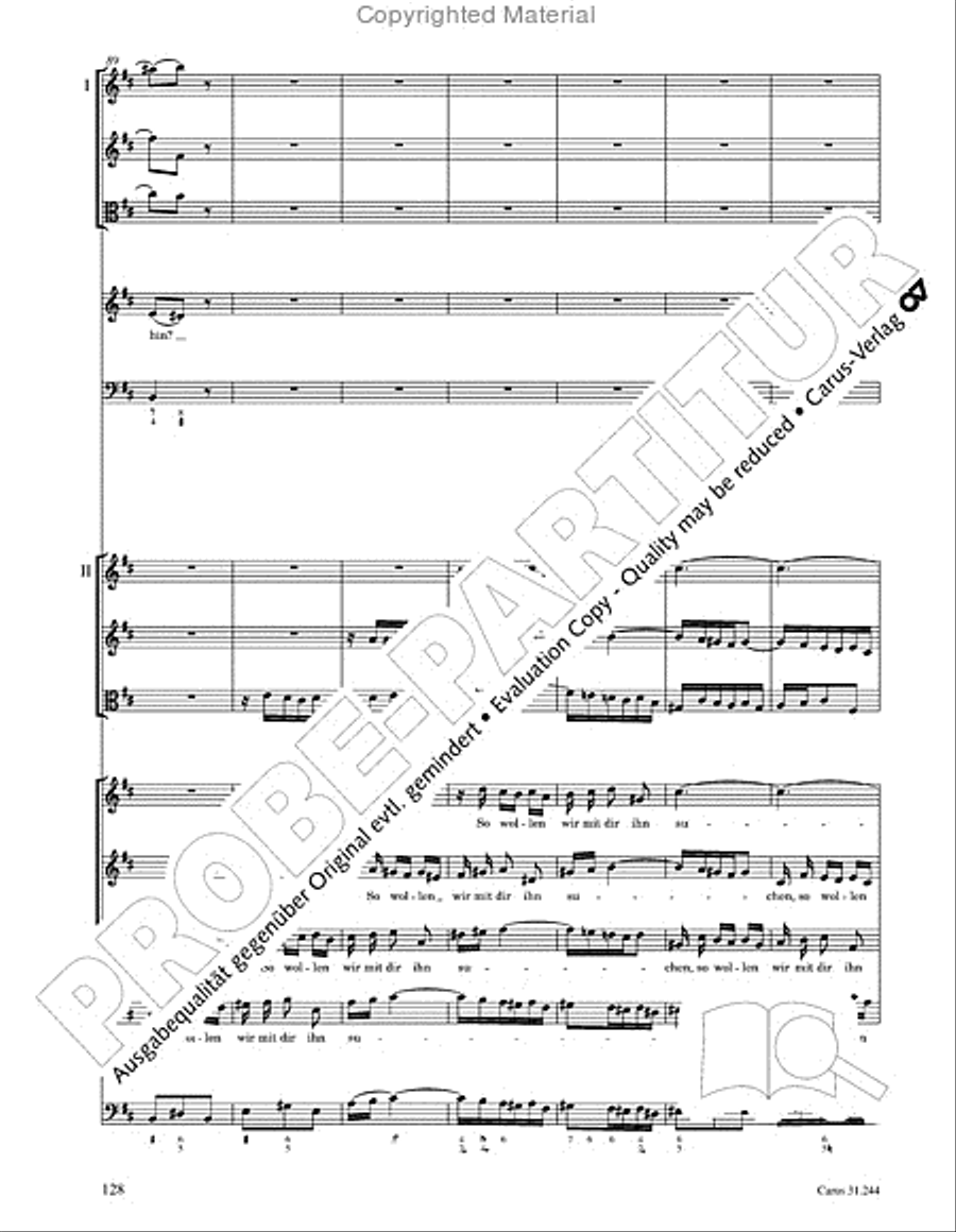 St. Matthew Passion (Matthaus-Passion) 4-Part scores gallery preview page 130