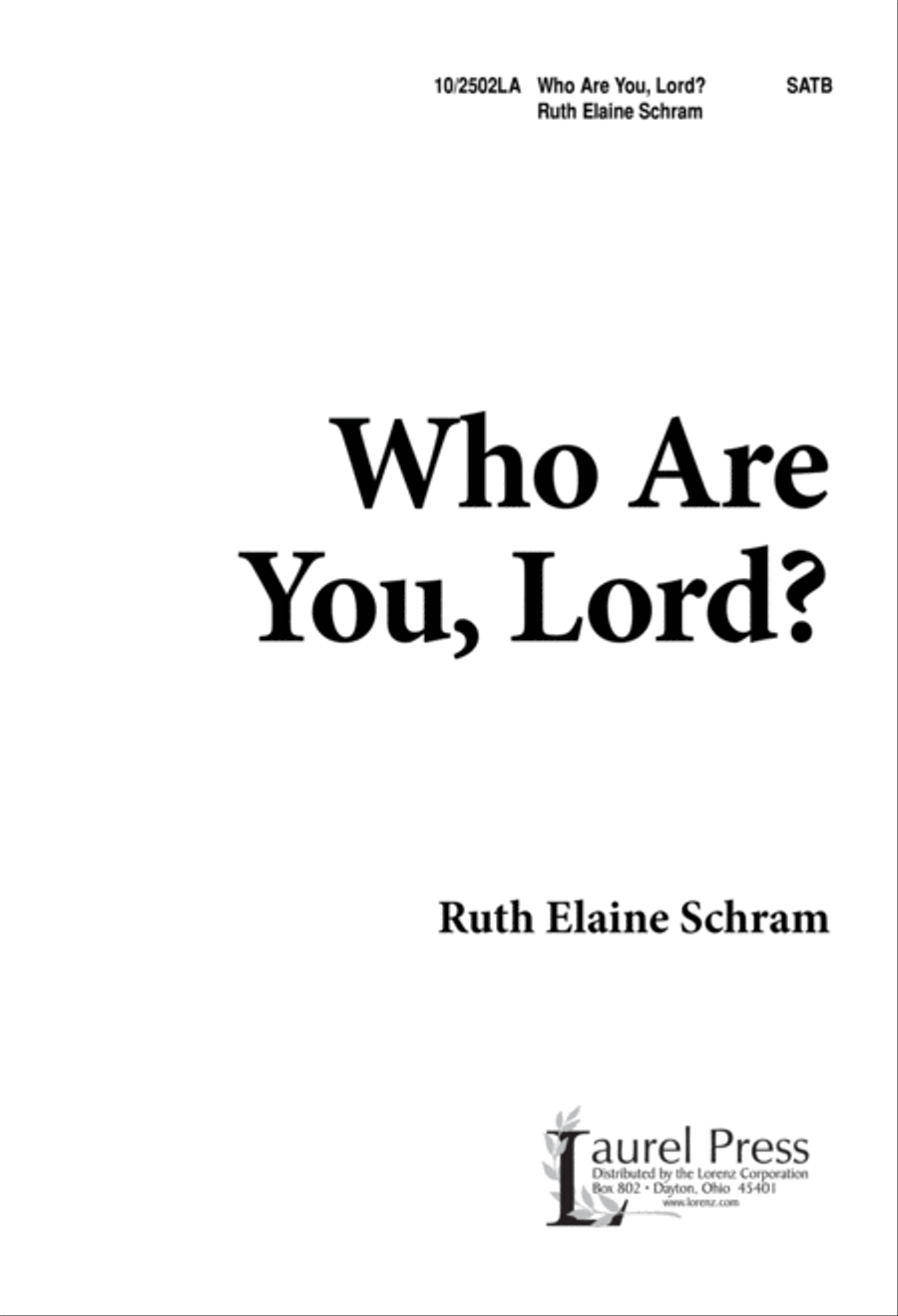 Who Are You, Lord? 4-Part scores gallery preview page 1