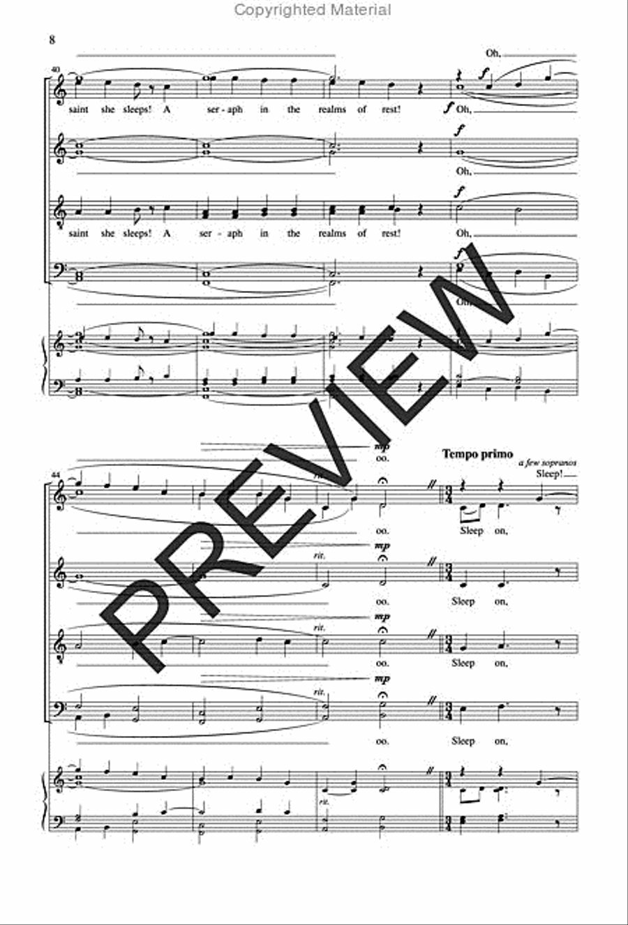 And Dream Awhile SSAATTBB scores gallery preview page 7