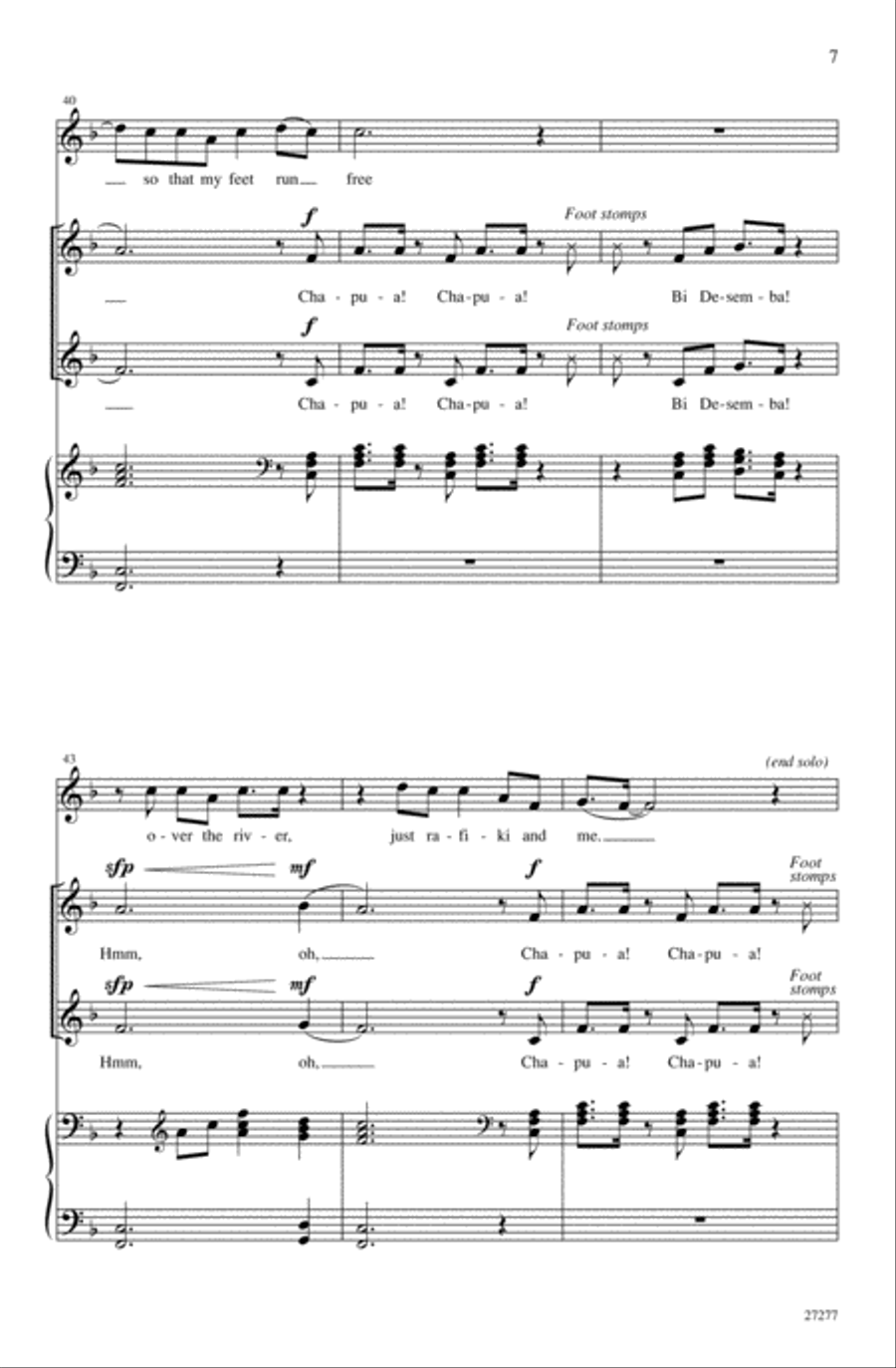 Chapua Kali Desemba (Chasing the Wild Winds of December - Swahili) 2-Part scores gallery preview page 6