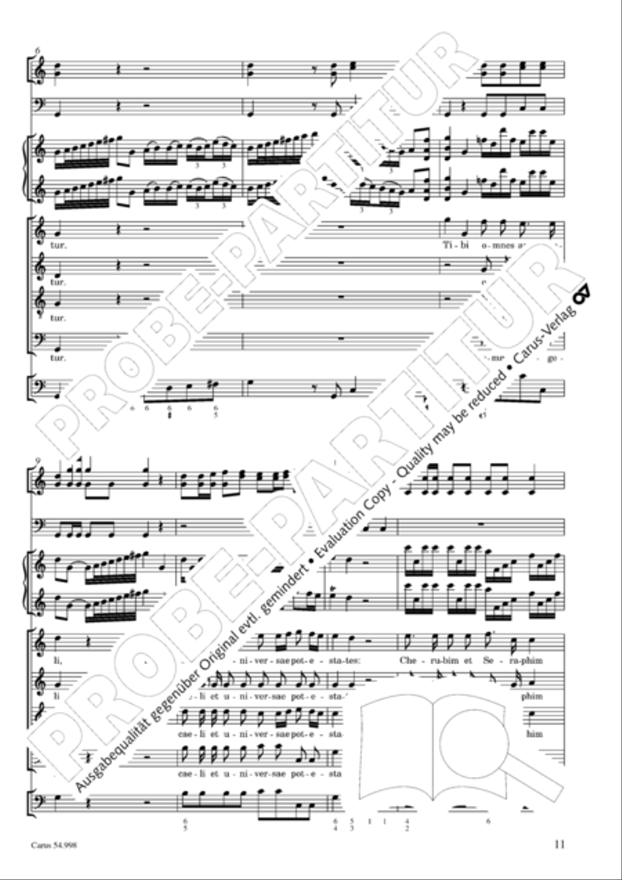 Te Deum in C 4-Part scores gallery preview page 12