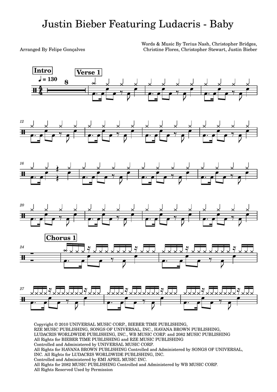Baby Drum Set scores gallery preview page 1