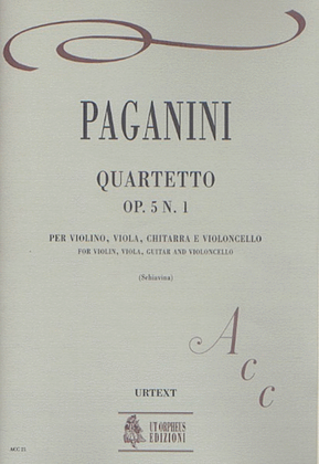 Book cover for Quartet Op. 5 No. 1 for Violin, Viola, Guitar and Violoncello