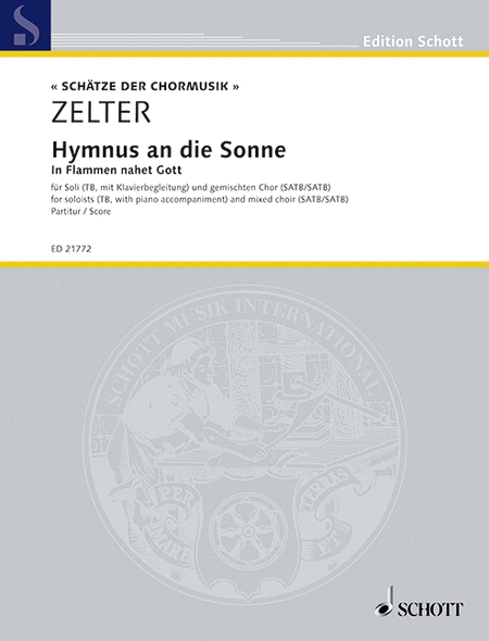 Hymnus An Die Sonne Score Soloists (tb W/ Piano) And Satb/satb, German