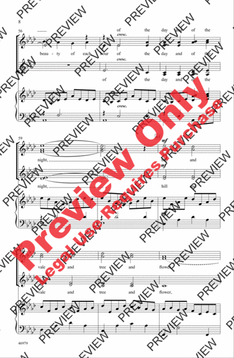 For the Beauty of the Earth Women's Choir scores gallery preview page 8