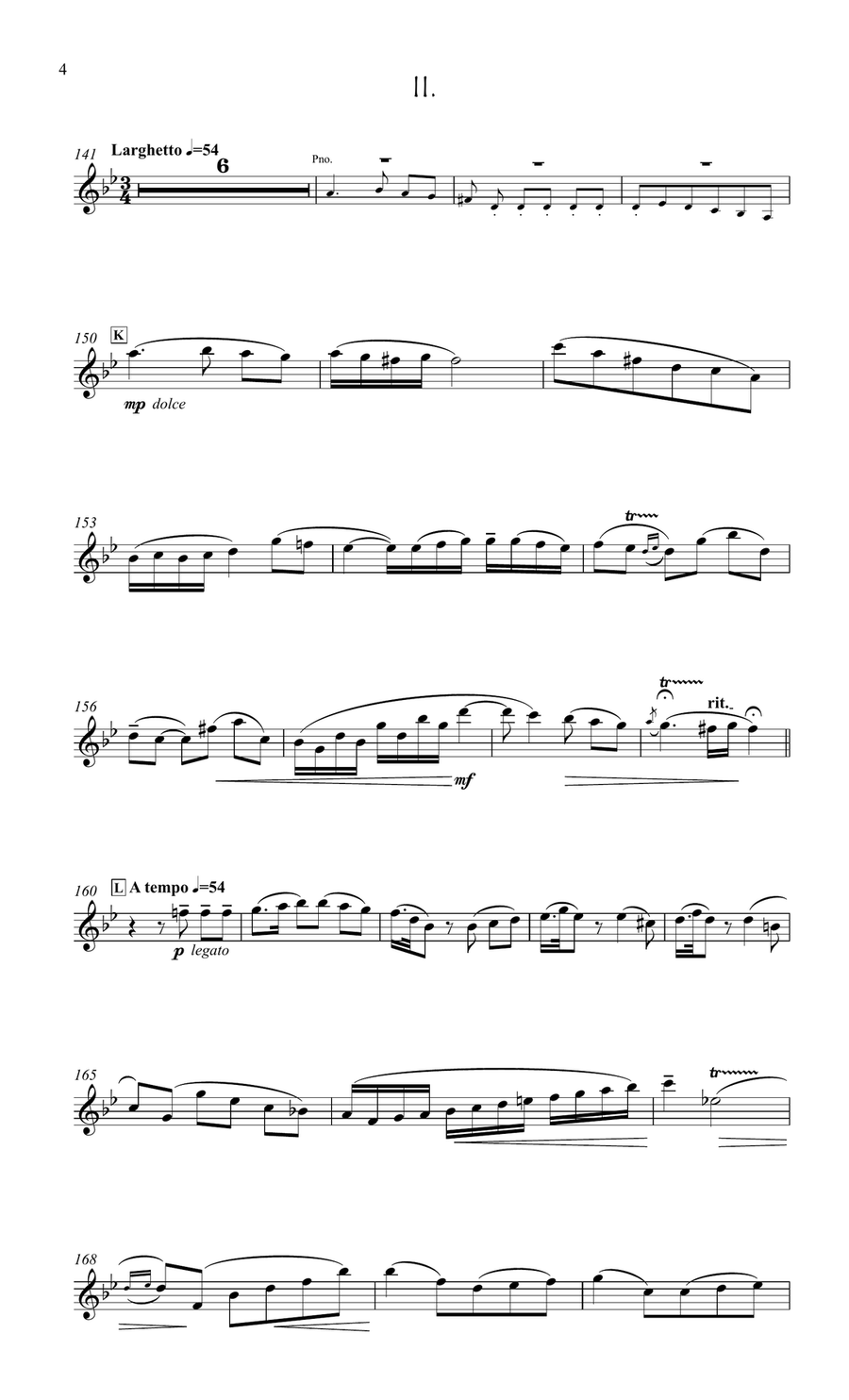 Gretry, Concerto for flute in C Flute Solo scores gallery preview page 5