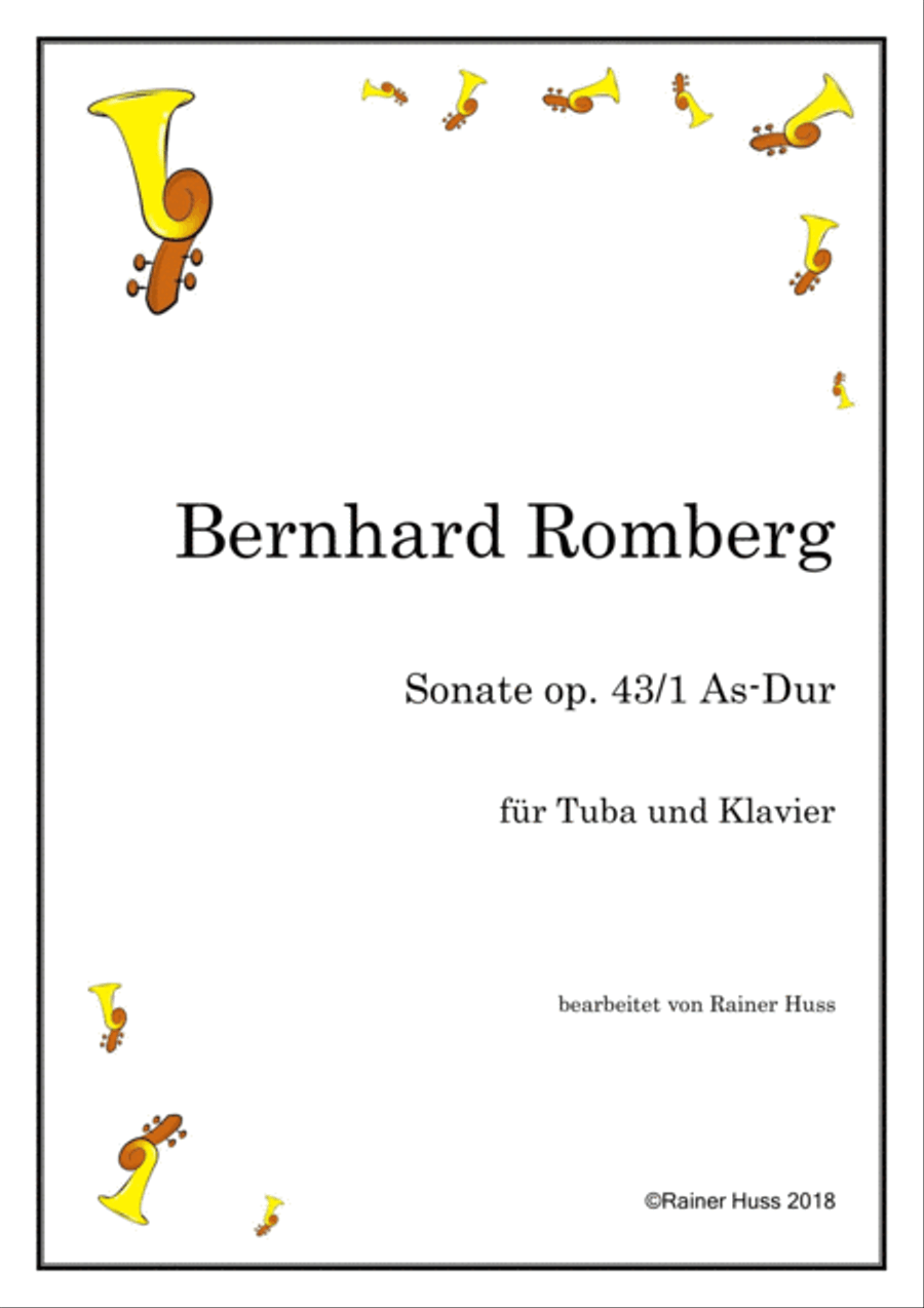 Bernhard Romberg Sonata op.43, Ab Major Small Ensemble scores gallery preview page 1