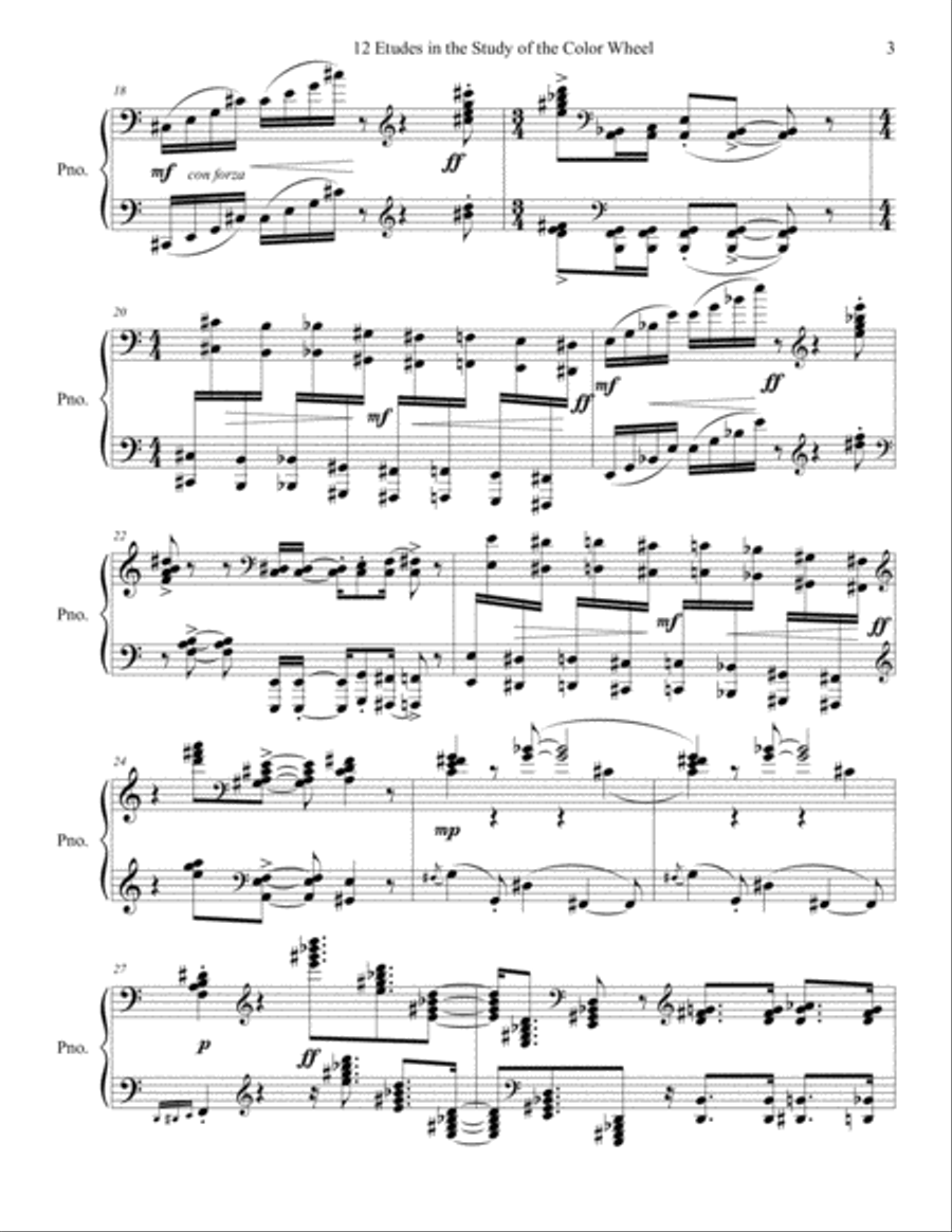 12 Etudes in the Study of the Color Wheel Piano Method scores gallery preview page 6