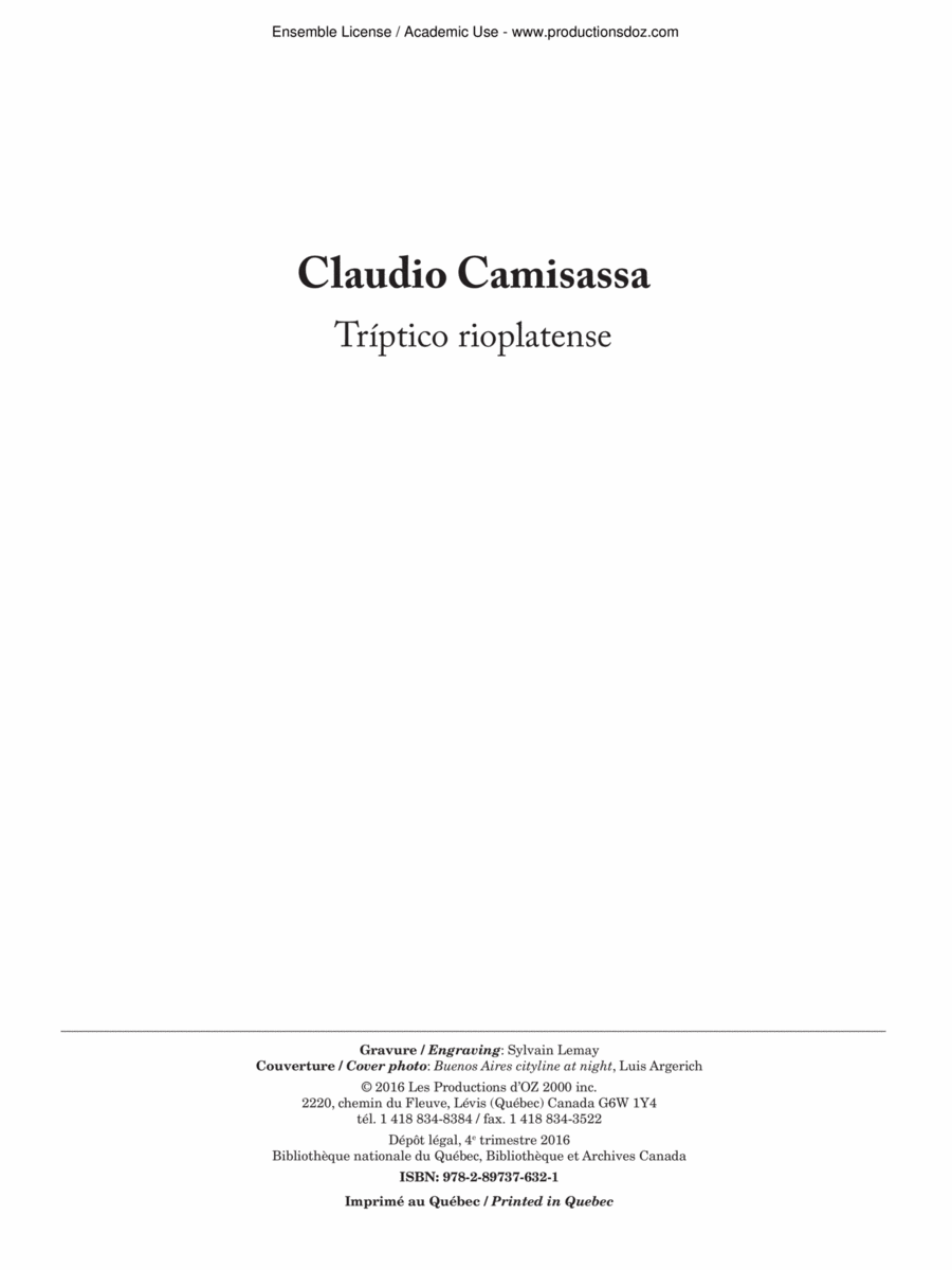 Tríptico rioplatense Violin scores gallery preview page 1