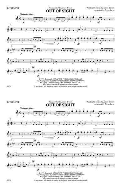 Out of Sight: 1st B-flat Trumpet