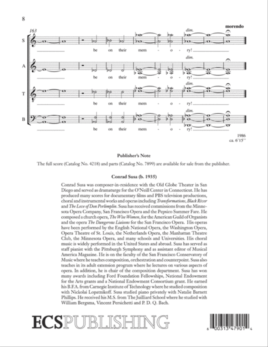 Let Us Now Praise Famous Men 4-Part scores gallery preview page 11