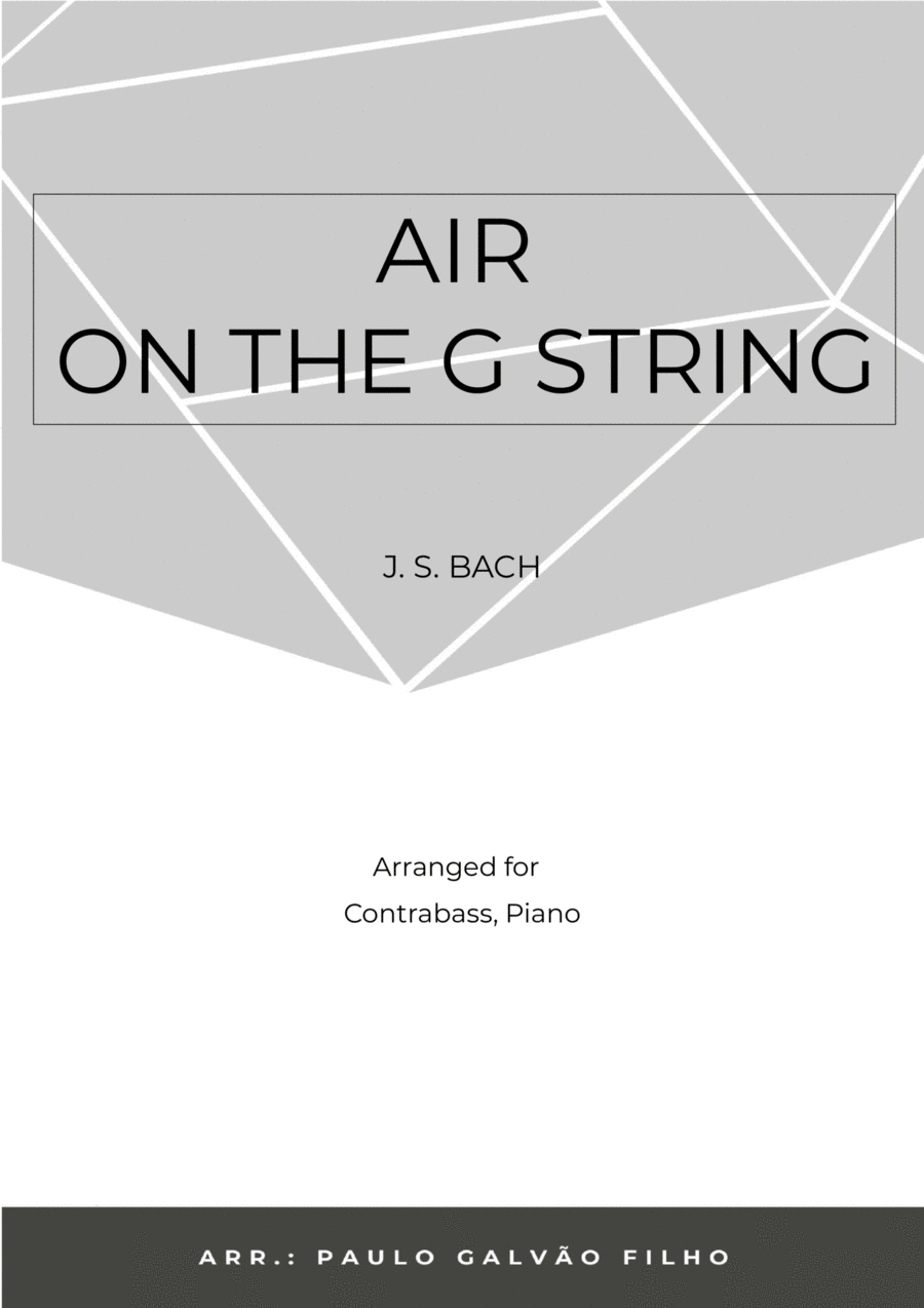AIR ON THE G STRING - CONTRABASS & PIANO Double Bass scores gallery preview page 1
