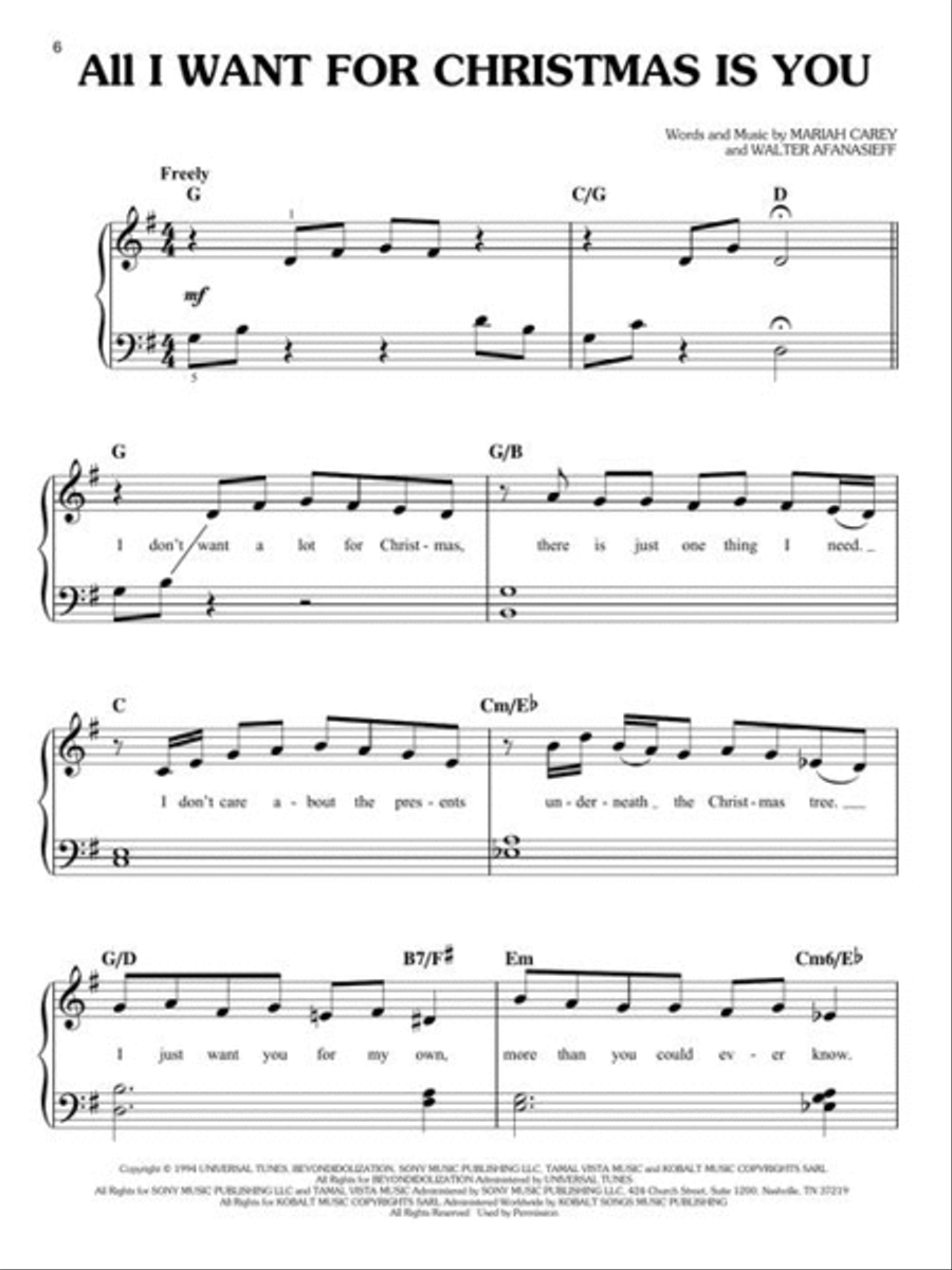 Christmas Songs – In Easy Keys Easy Piano scores gallery preview page 6