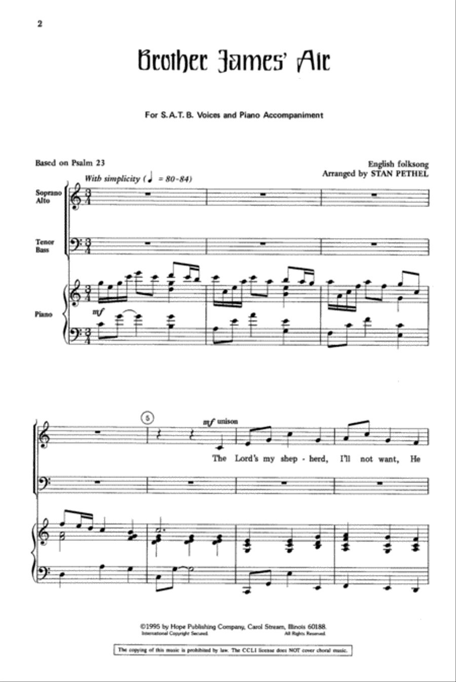 Brother James' Air 4-Part scores gallery preview page 2