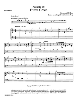 Prelude on Forest Green (Handbell Parts) (Downloadable)