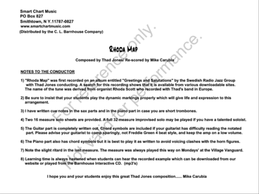 Rhoda Map Jazz Ensemble scores gallery preview page 2