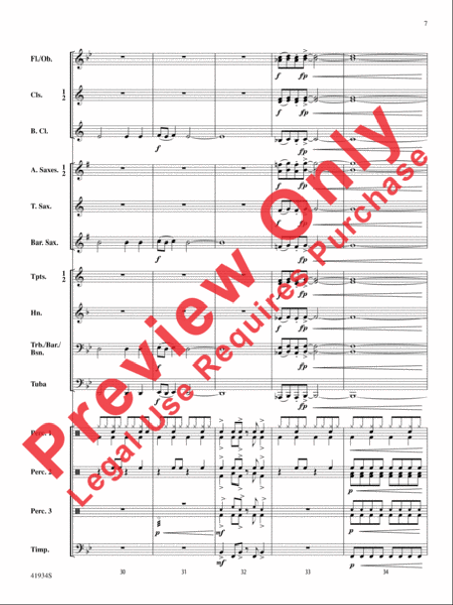 Little Drummer Dudes! Concert Band scores gallery preview page 8