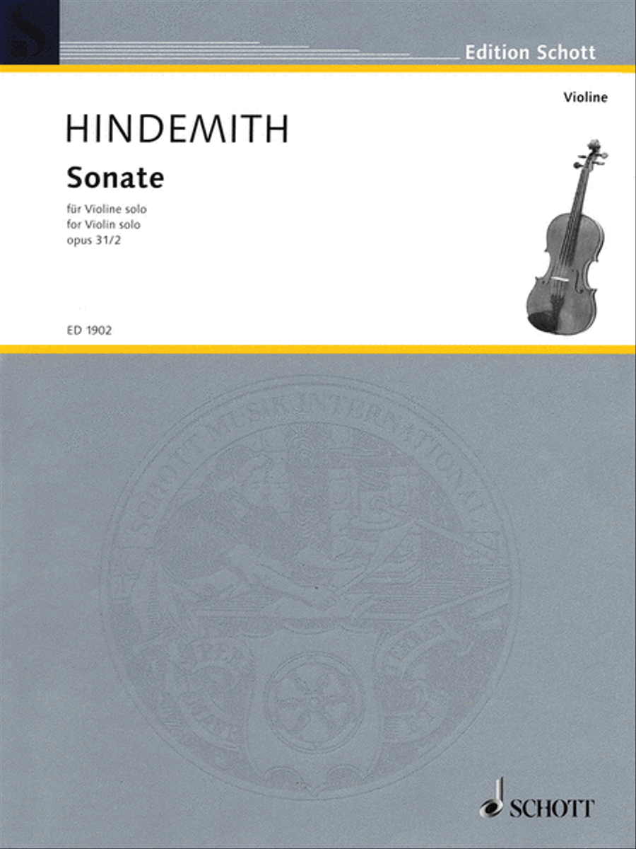 Sonata, Op. 31, No. 2 (1924) Violin Solo scores gallery preview page 1