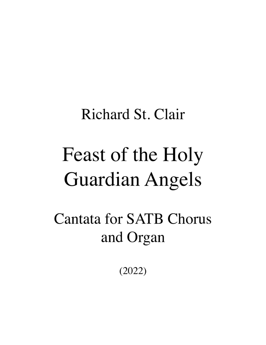 FEAST OF THE HOLY GUARDIAN ANGELS for SATB Chorus and Organ image number null
