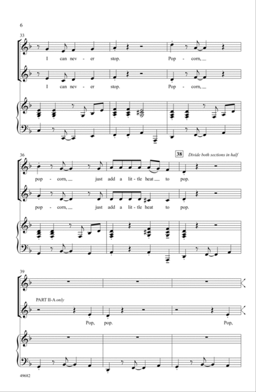 Popcorn Popcorn Choir scores gallery preview page 5