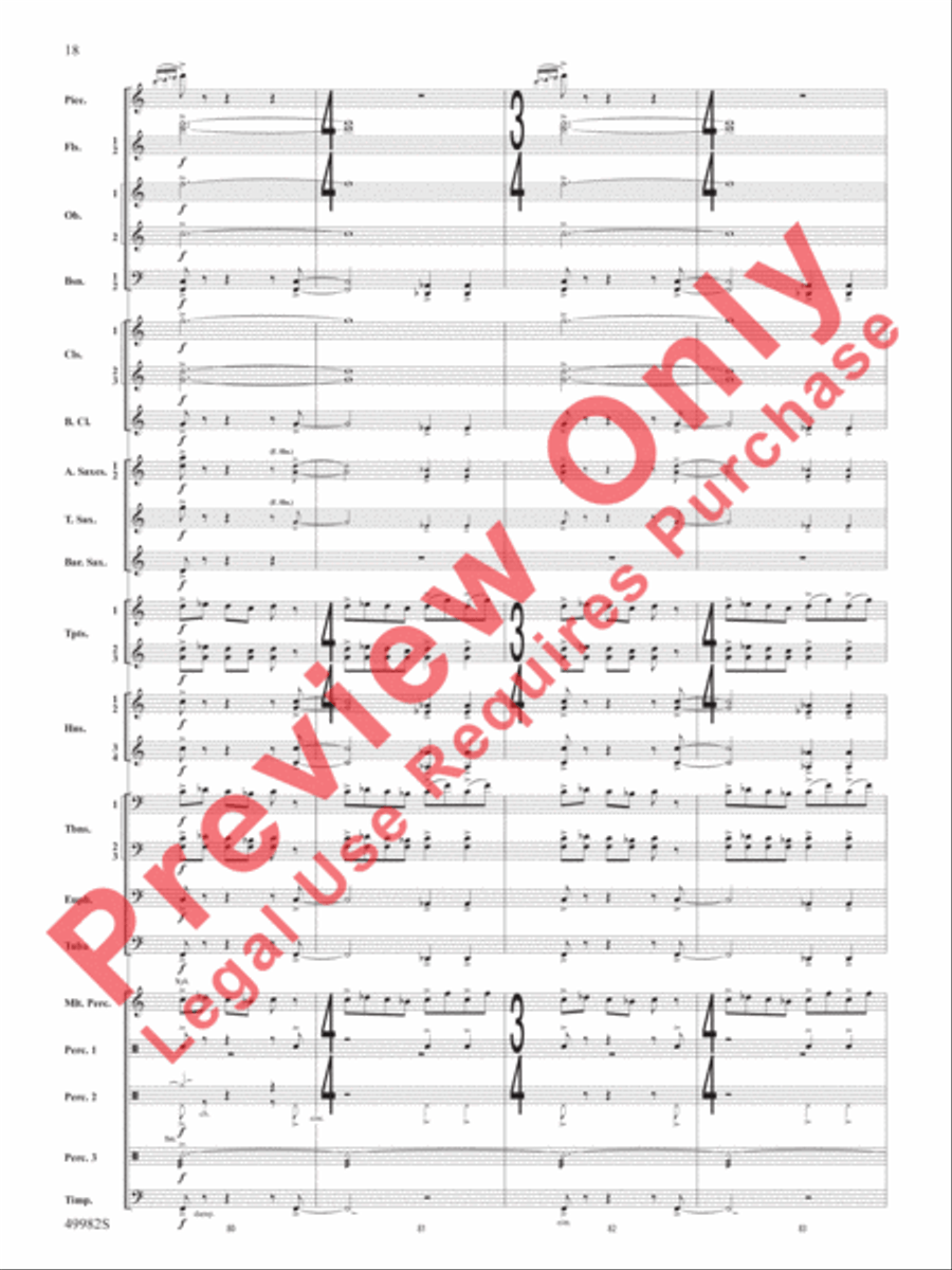 Midnight Ride Concert Band scores gallery preview page 19