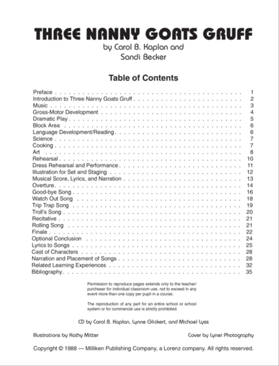 Three Nanny Goats Gruff Unison Choir scores gallery preview page 2