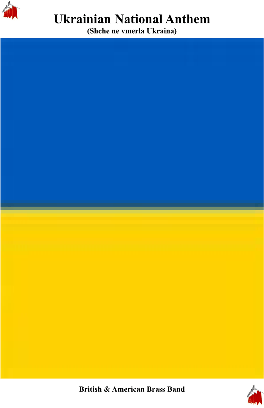 Ukrainian National Anthem for British/American Brass Band MFAO World National Anthem Series Brass Band scores gallery preview page 1