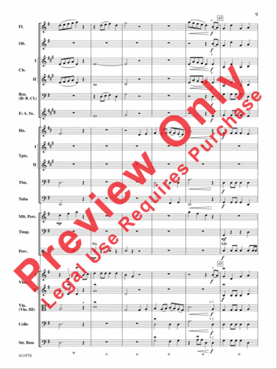 Fanfare Rondeau Full Orchestra scores gallery preview page 10