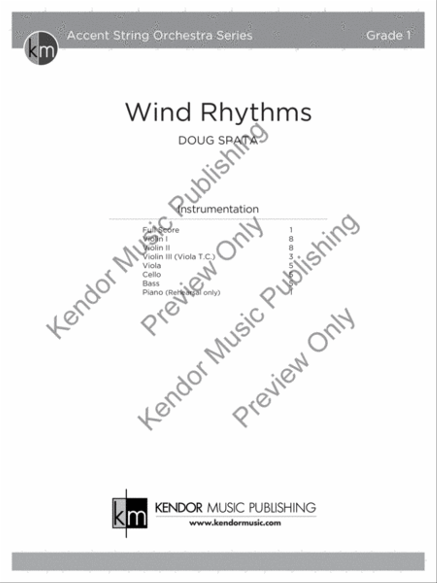 Wind Rhythms (Score) Wind Rhythms (Score) String Orchestra scores gallery preview page 2