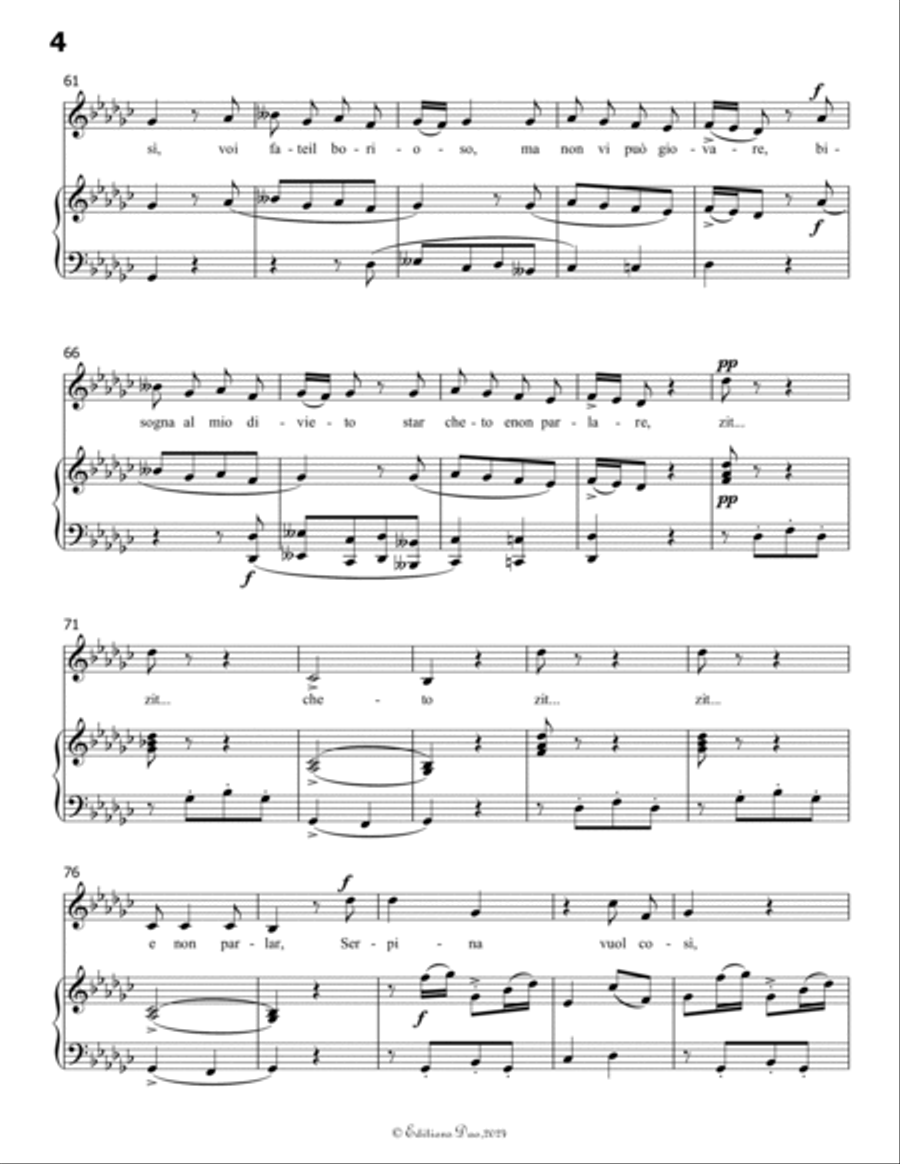 Stizzoso,mio stizzoso,by Pergolesi,in G flat Major Voice scores gallery preview page 6