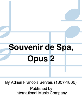 Book cover for Souvenir De Spa, Opus 2